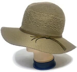 David & Young D&Y Women's Brown Floppy Panama Hat Wide Brim Packable OSFM